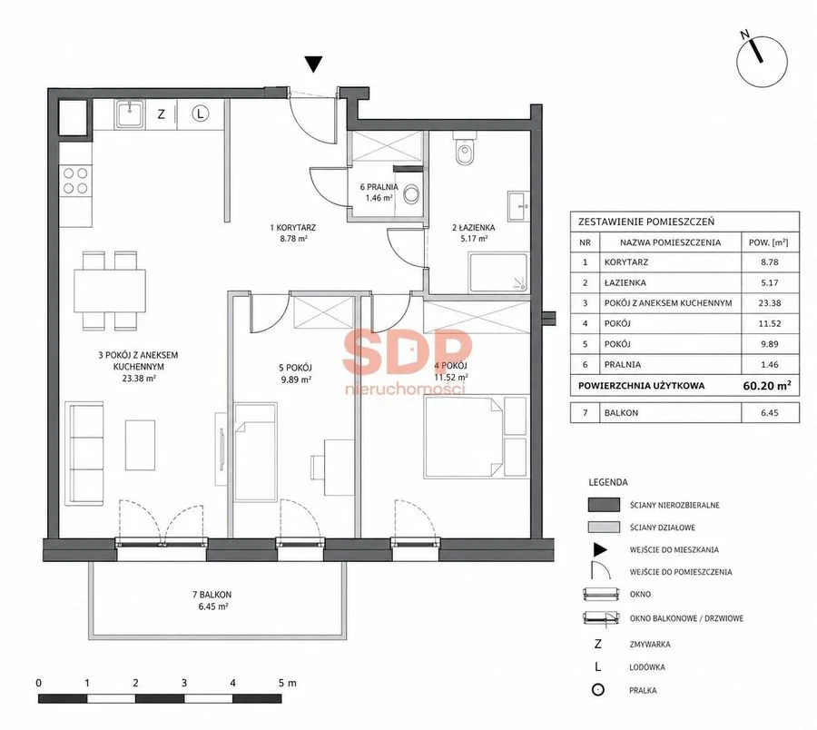 3-pokojowe mieszkanie w centrum miasta