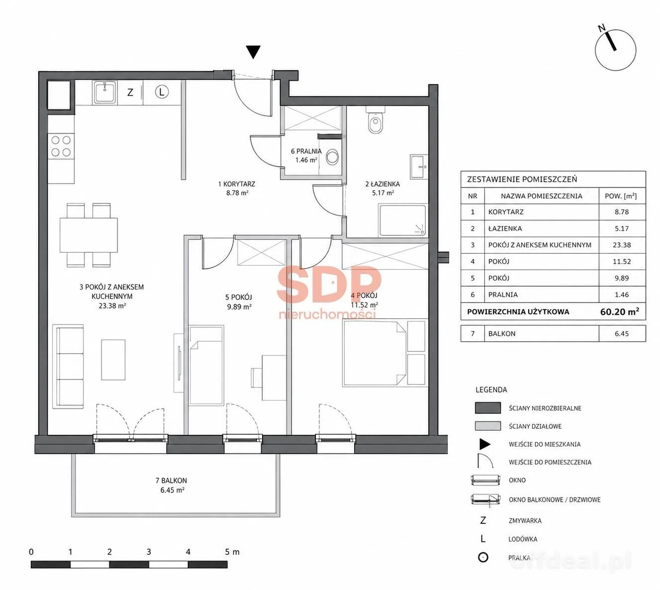 3-pokojowe mieszkanie w centrum miasta