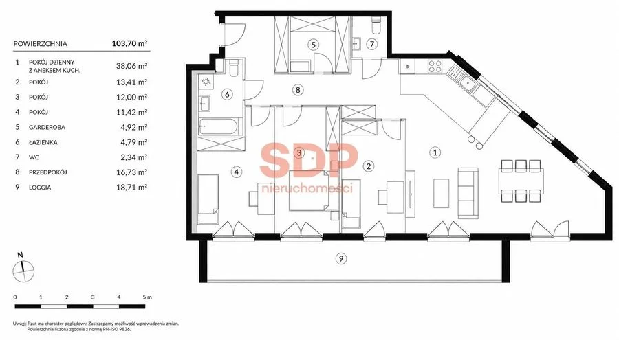 4 pokoje | 103 m² | Duża loggia | Blisko Odry i centrum