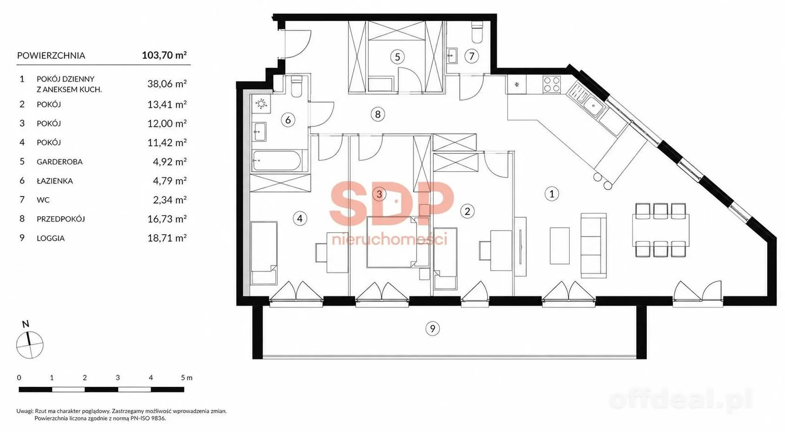 4 pokoje | 103 m² | Duża loggia | Blisko Odry i centrum
