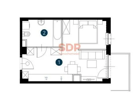 2 pokoje pod inwestycję  | 33,36 m2 | ul. Fabryczna