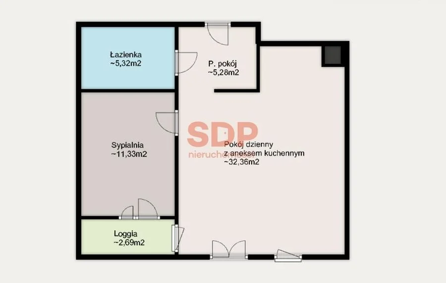 2- pokojowe mieszkanie przy Sky Tower, w nowej inwestycji