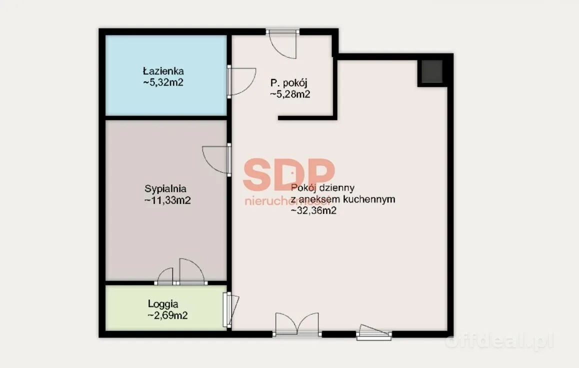 2- pokojowe mieszkanie przy Sky Tower, w nowej inwestycji