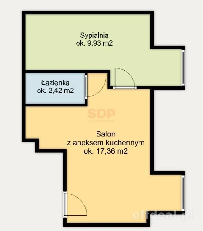 Szewska | 29,71 m2 | Funkcjonalne 2 pokoje w centrum!