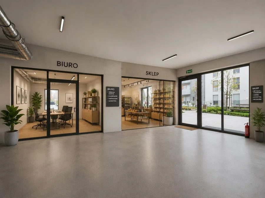 Lokal użytkowy na parterze z witryną- nowe osiedle
