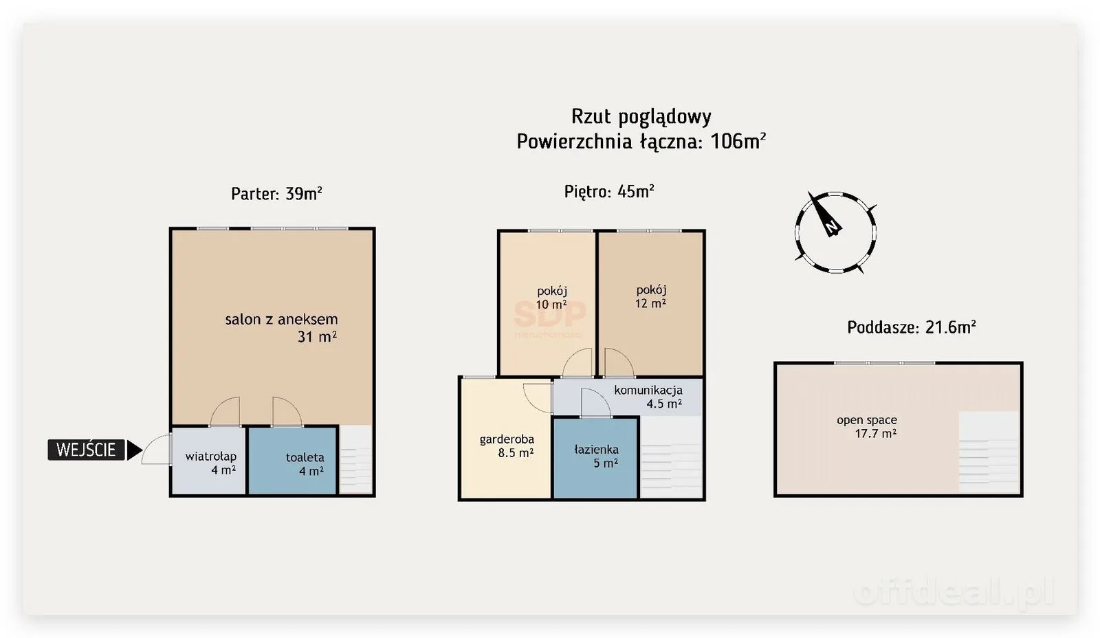 Nowoczesny dom w zabudowie szeregowej | 106 m² | Ogród + taras